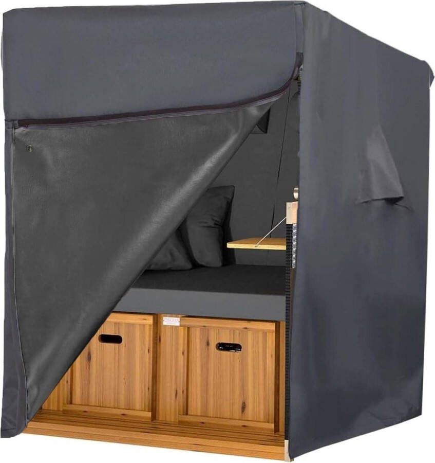 Strandstoel beschermhoes waterdicht grijs afdekhoes winterbestendig 128x105x165 140 cm