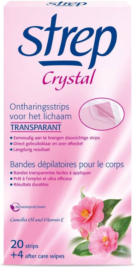 Strep Crystal 20 Ontharingsstrips Voor Het Lichaam Transparant Bm 6011