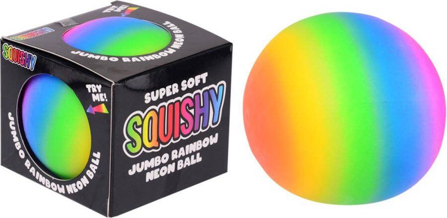 Stressbal Fidget toys Squishy Speelgoed Kinderen Volwassenen 9 cm Rubber Regenboog multicolor