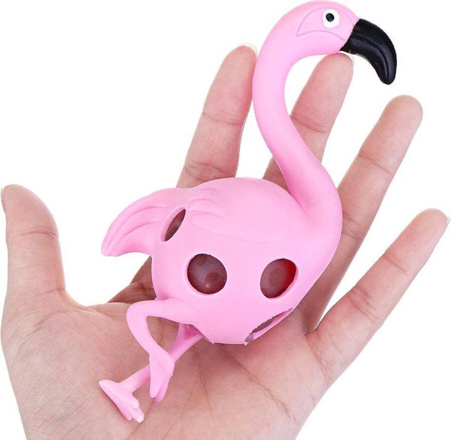 Stressbal Flamingo met Waterparels – 12x6cm Versterking van de Hand Pols en Onderarm Stresspeelgoed