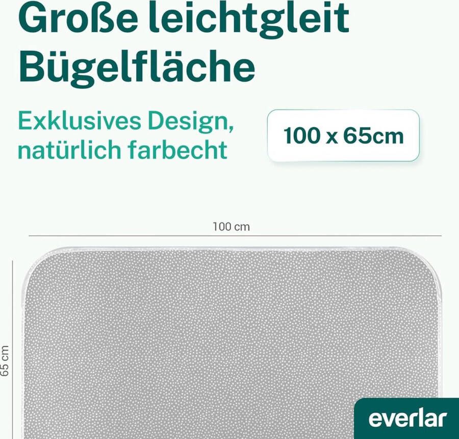 Strijkdeken Kwaliteit Made in Germany Tafel strijkmat Comfortabel strijken thuis & onderweg 100 x 65cm Hittebestendig 100% katoen strijkplankhoes