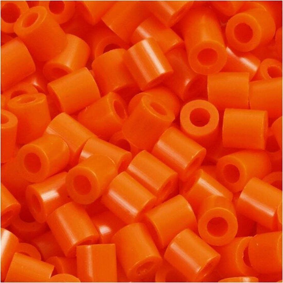 Strijkkralen Nabbi Kralen Voor Onderplaten En Sieraden Helder Oranje (32233) Medium Afm 5x5mm Gatgrootte 2 5 mm 6000 stuks