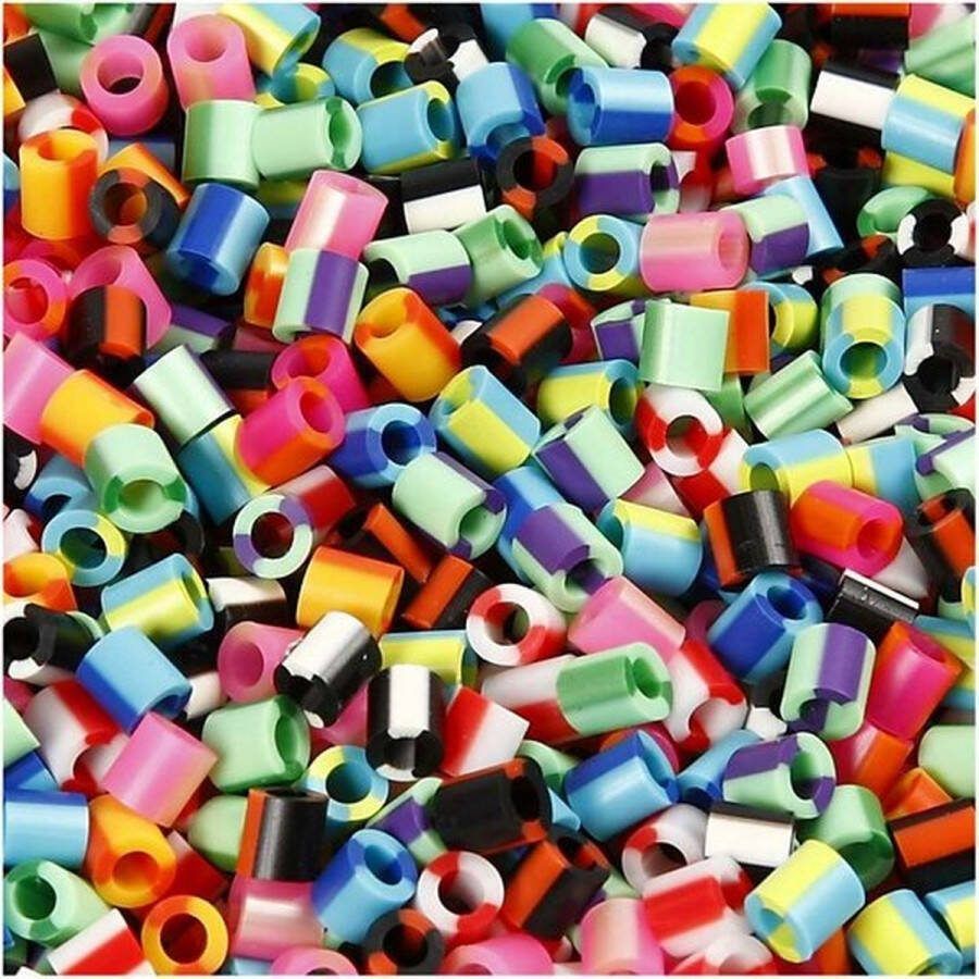Strijkkralen Nabbi Kralen Voor Onderplaten En Sieraden Kleuren Streep Medium Afm 5x5mm Gatgrootte 2 5 mm 10000 stuks