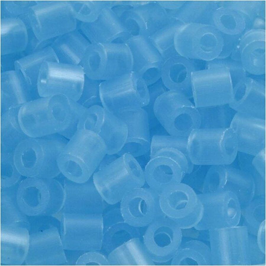 Strijkkralen Nabbi Kralen Voor Onderplaten En Sieraden Neon Blauw (32235) Medium Afm 5x5mm Gatgrootte 2 5 mm 6000 stuks