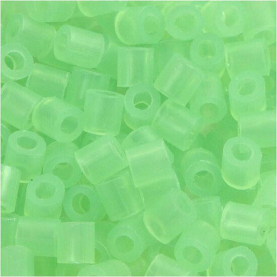 Strijkkralen Nabbi Kralen Voor Onderplaten En Sieraden Neon Groen (32237) Medium Afm 5x5mm Gatgrootte 2 5 mm 6000 stuks