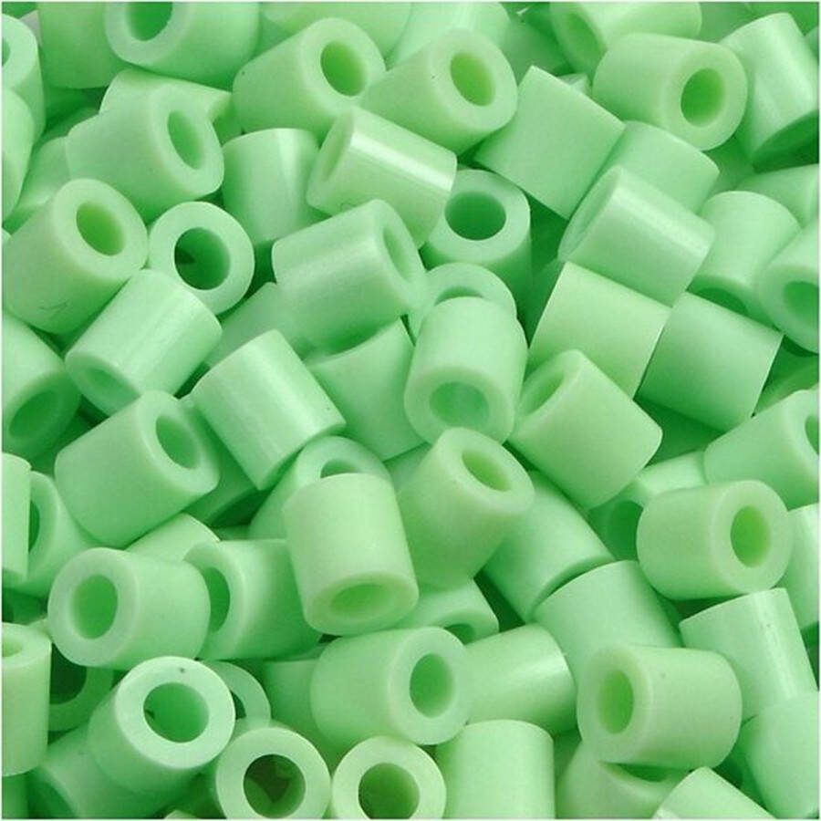 Strijkkralen Nabbi Kralen Voor Onderplaten En Sieraden Pastel Groen (32252) Medium Afm 5x5mm Gatgrootte 2 5 mm 1100 stuks