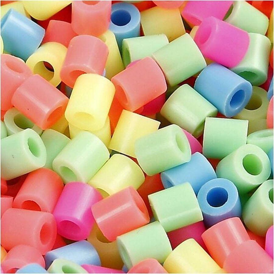 Strijkkralen Nabbi Kralen Voor Onderplaten En Sieraden Pastel Kleuren Medium Afm 5x5mm Gatgrootte 2 5 mm 20000 stuks
