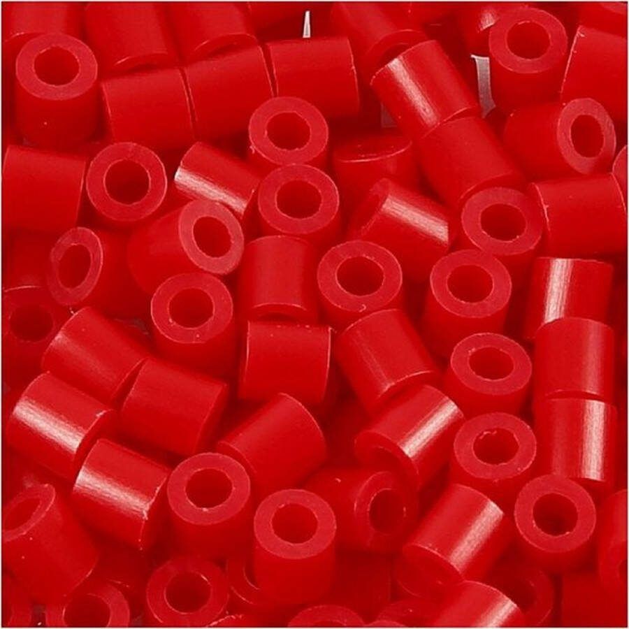 Strijkkralen Nabbi Kralen Voor Onderplaten En Sieraden Rood (32231) Medium Afm 5x5mm Gatgrootte 2 5 mm 1100 stuks