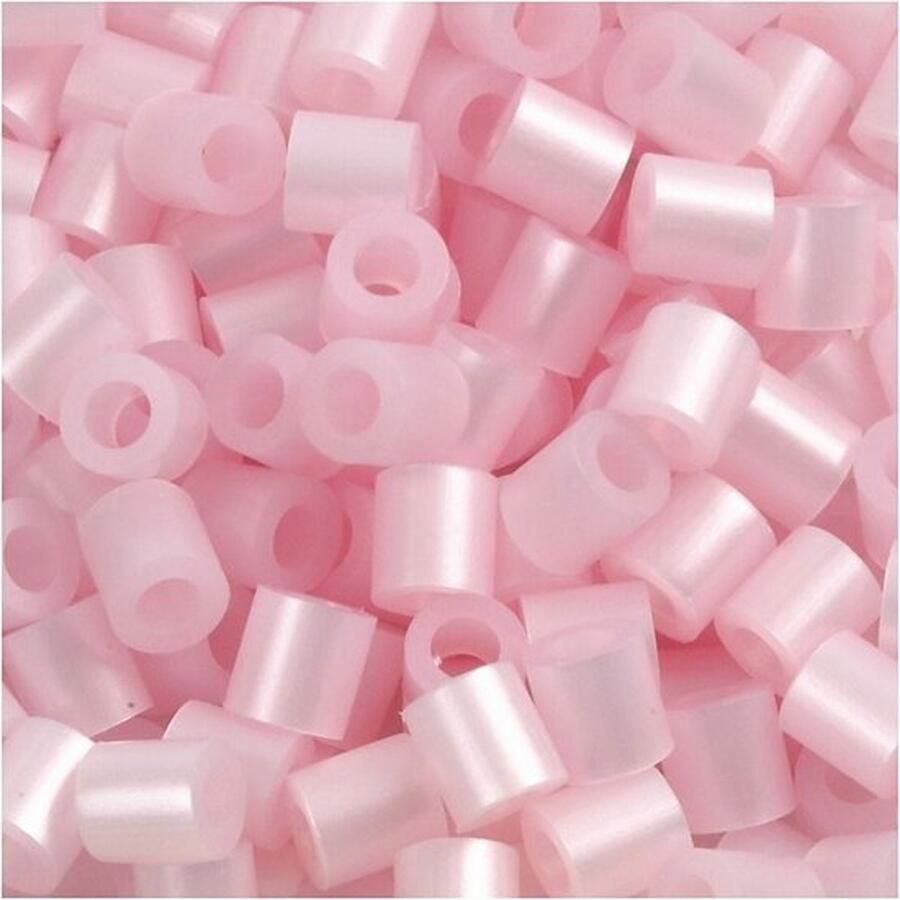 Strijkkralen Nabbi Kralen Voor Onderplaten En Sieraden Roze Parelmoer (32259) Medium Afm 5x5mm Gatgrootte 2 5 mm 1100 stuks