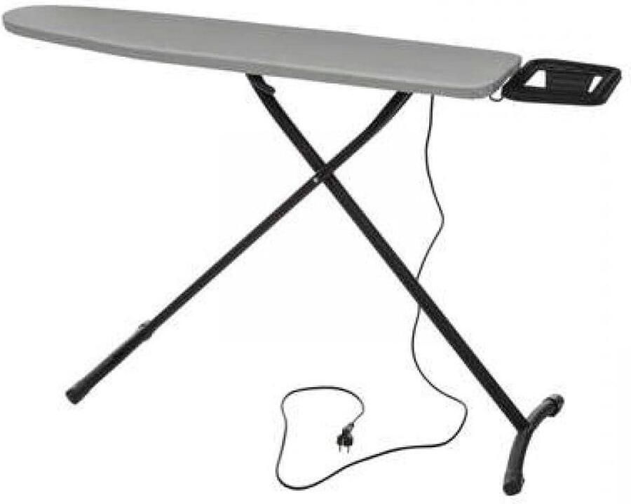 Strijkplank 119 x 35 cm met grijze stekker extra breedemodel