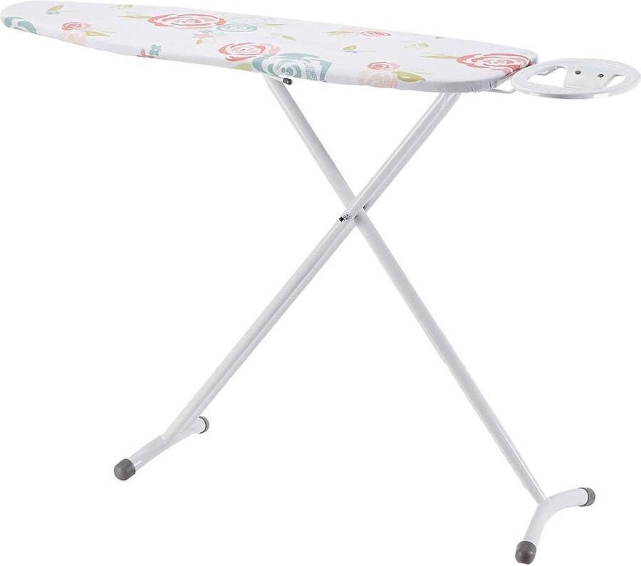 Strijkplank Ovalen ijzeren standaard Klassiek 109 x 35 cm Wit Bloempatroon