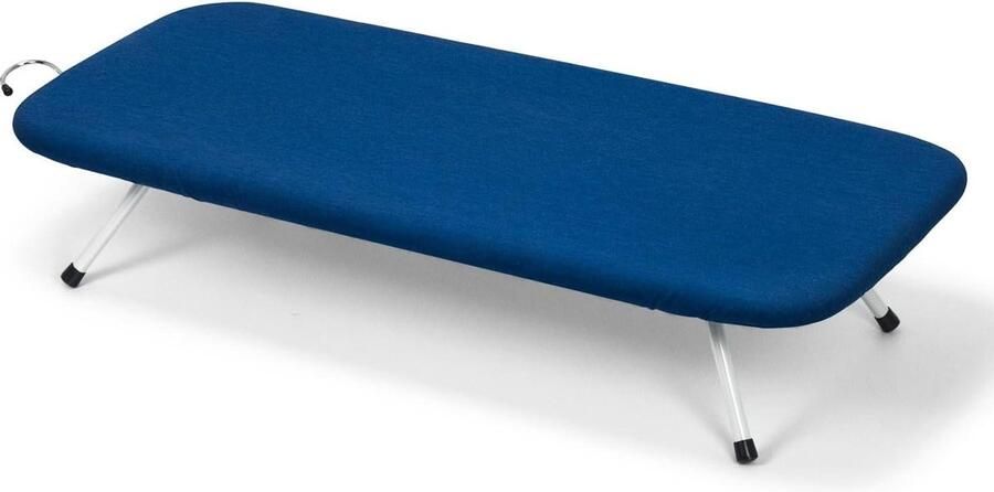 Strijkplank voor tafelblad hittebestendige hoes compact en lichtgewicht blauw 32 x 71 cm
