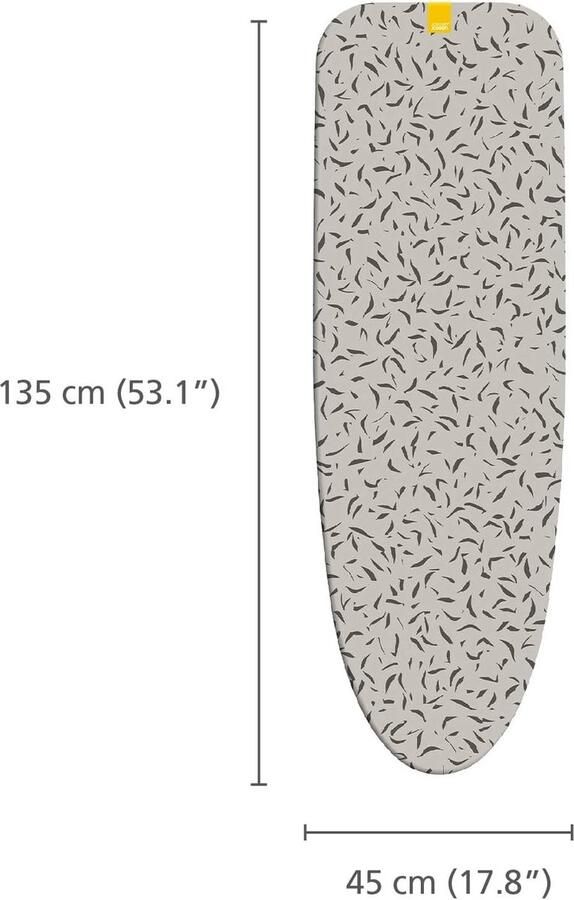 Strijkplankhoes 135 x 45 cm katoen met siliconen strijkplank compatibel met Glide Max beige zwart
