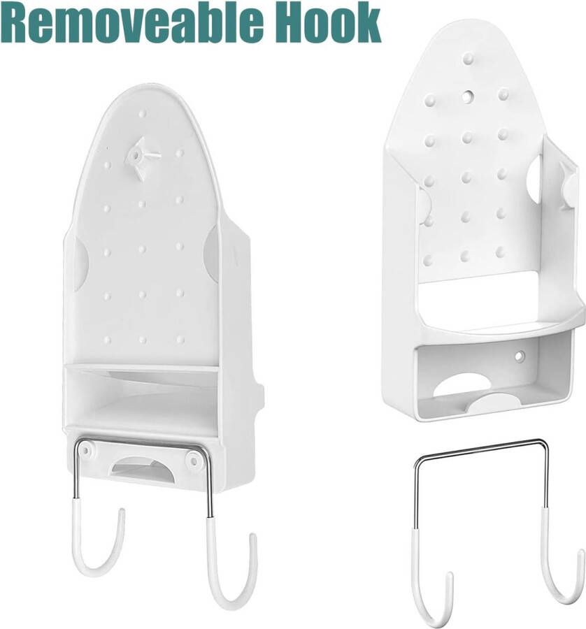 Strijkplankhouder Wandmontage Elektrische ijzeren hanger Strijkplank Rack Strijkplank Storage Organizer Strijkplank Over Deur of Wandmontage in Wasruimte (wit)