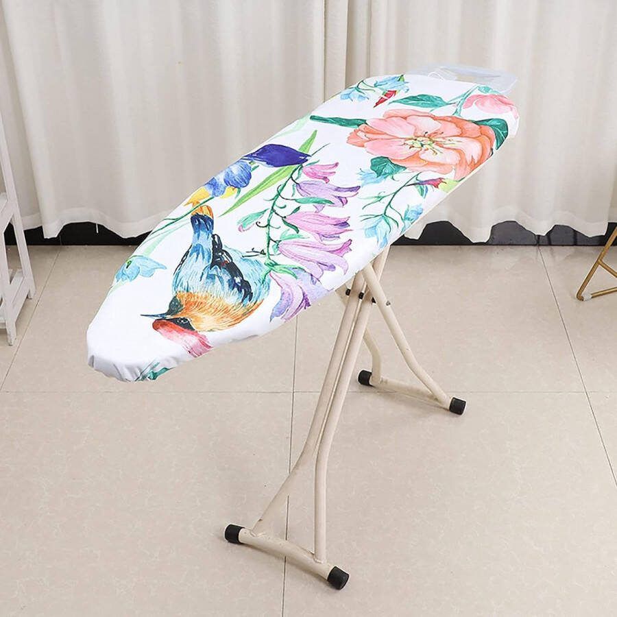 Strijkplankovertrek extra dikke klassieke katoenen hoes met elastisch elastiek extra stoomdoorlatende strijkplankovertrek voor stoomstrijkijzer 140 x 50 cm (stijl D)