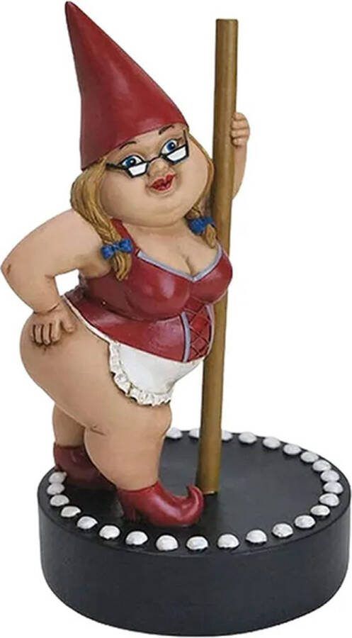 Strippende tuinkabouter Grappig beeld Leuk standbeeld Dwerg Binnen en Buiten Decoratie Opvulling