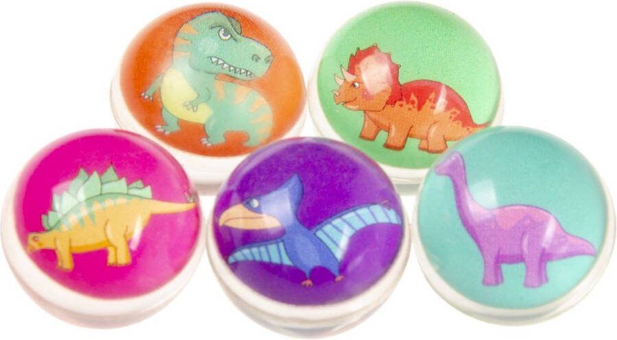Stuiterballen 24 Stuks Rubberen Dinosaurus stuiterballen Party bag fillers voor kinderen Dino Verjaardagsspeelgoed voor kinderen Meerkleurig met verschillende Varianten