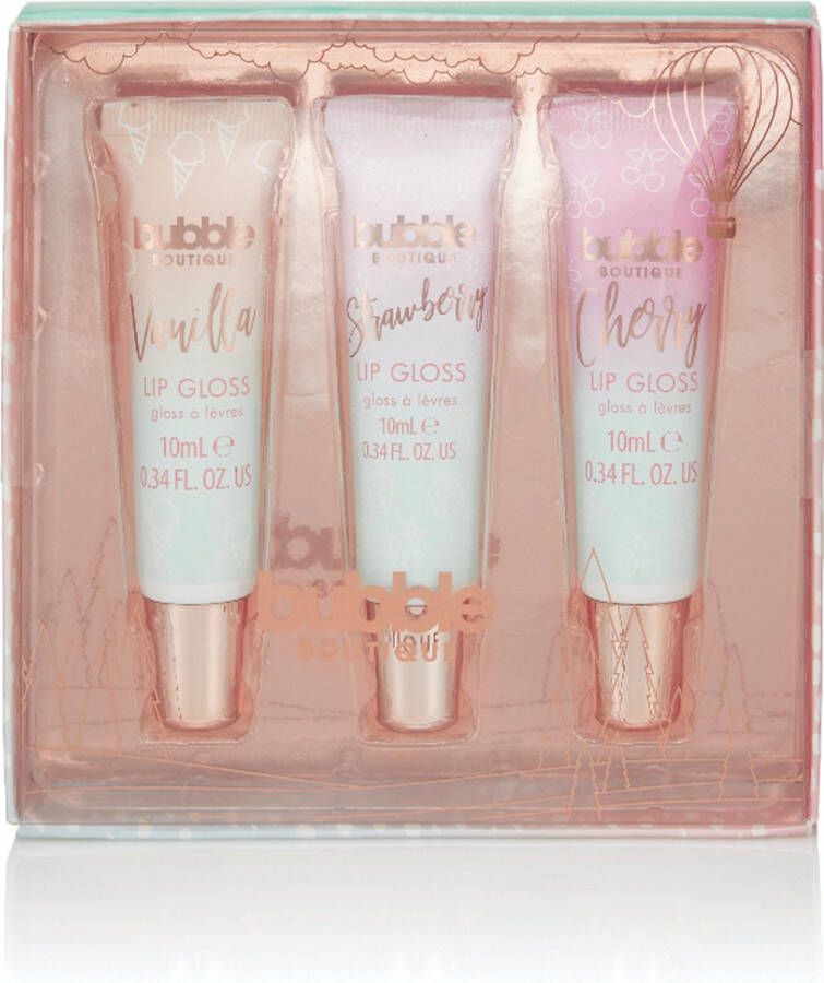 Style & Grace Bubble Boutique Delicious Lip Gloss Gift Set 10ml Strawberry Lip