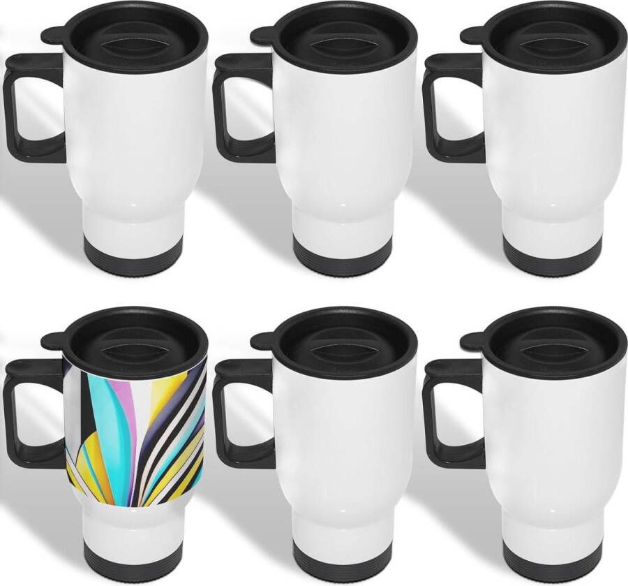 Sublimatie Blanks Roestvrij Staal Reizen Auto Mok met Deksel Dubbelwandige Vacuüm Geïsoleerde Waterfles 450ml Warmte Druk Afdrukken