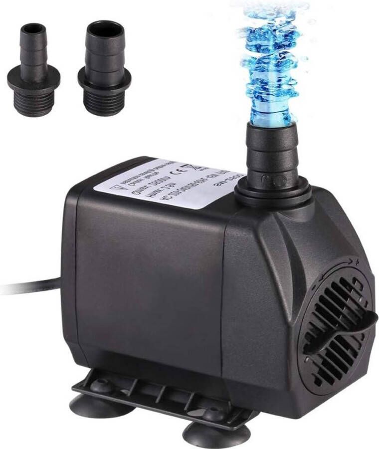 Submersible Water Pump 2500 l h 45 W for Aquariums Homvik Ultra Quiet Hydroponic System 2 Nozzles AC 220-240 V Lifting Height 2.5 m