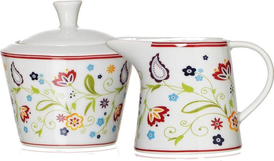 Suikerpot en melkkannetje set Doppio Shanti 2-delig