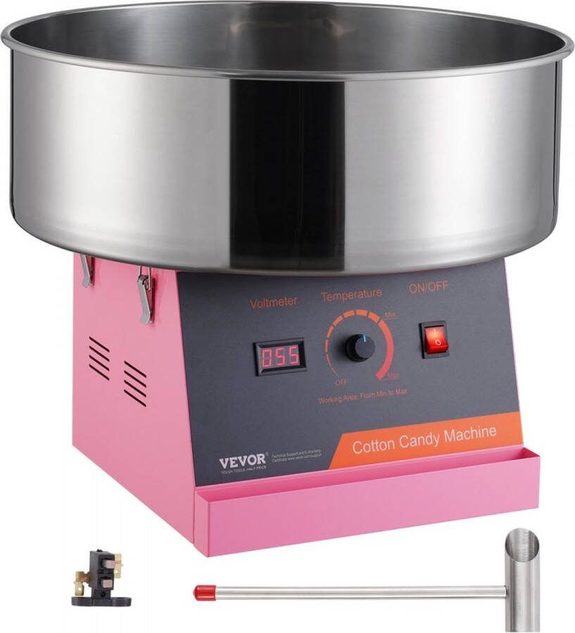 Suikerspinmachine Suikerspin Suiker Cotton Candy Machine 1000W 220V RVS Kom Met Suikerschepje