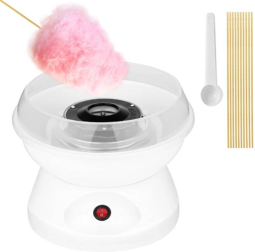 One Stop Shop Suikerspinmachines Mini Suikerspin Suikerspinmaker Voor Feestjes en partijen Kinderfeestje Cotton Candy Kunststof Wit