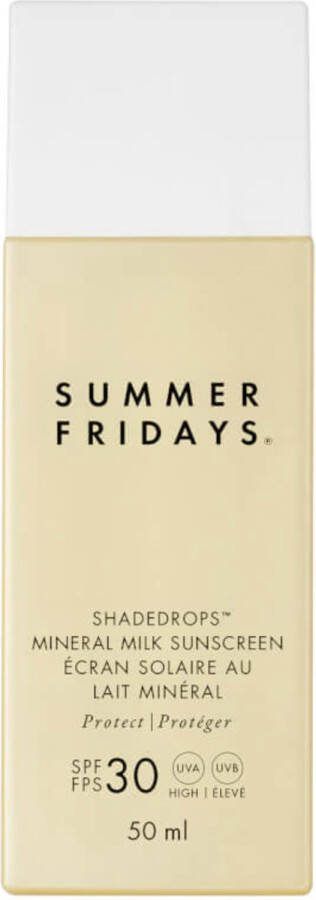 Summer Fridays ShadeDrops™ Broad Spectrum SPF 30 Mineral Milk Sunscreen Beschermende Mineralen voor je Huid