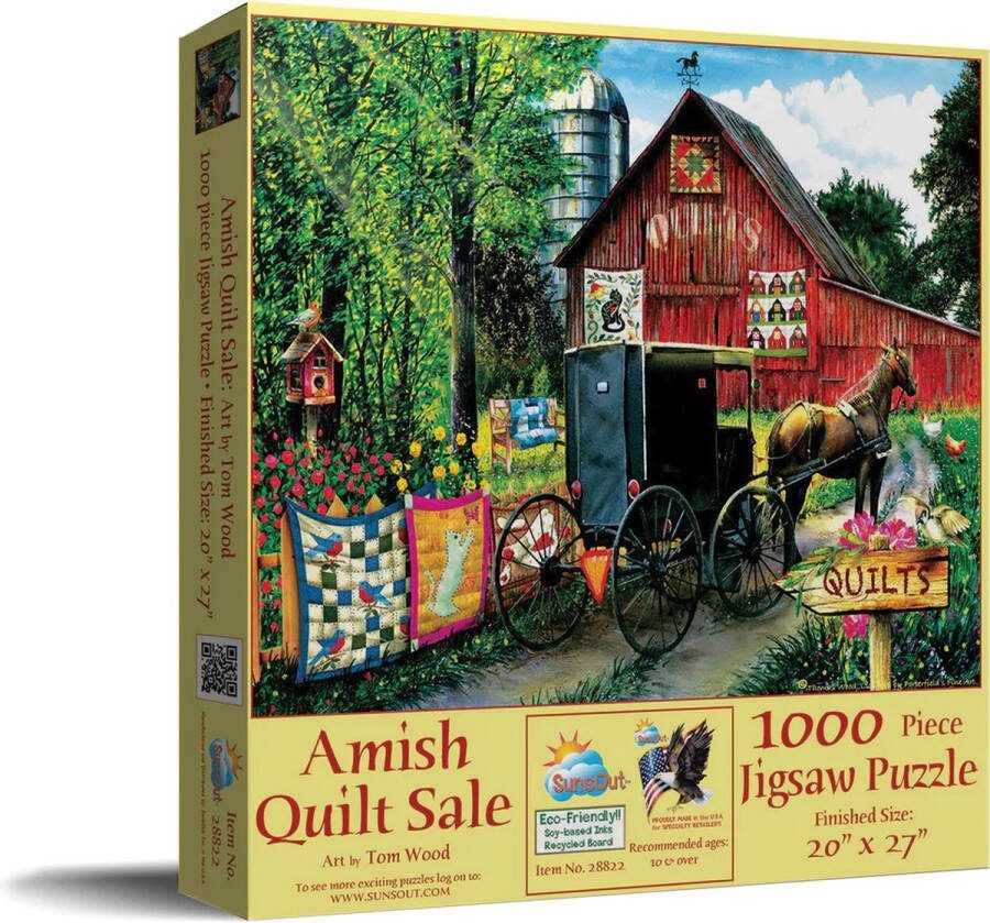 SunsOut puzzel 1000 stukjes Amish Quilt Sale