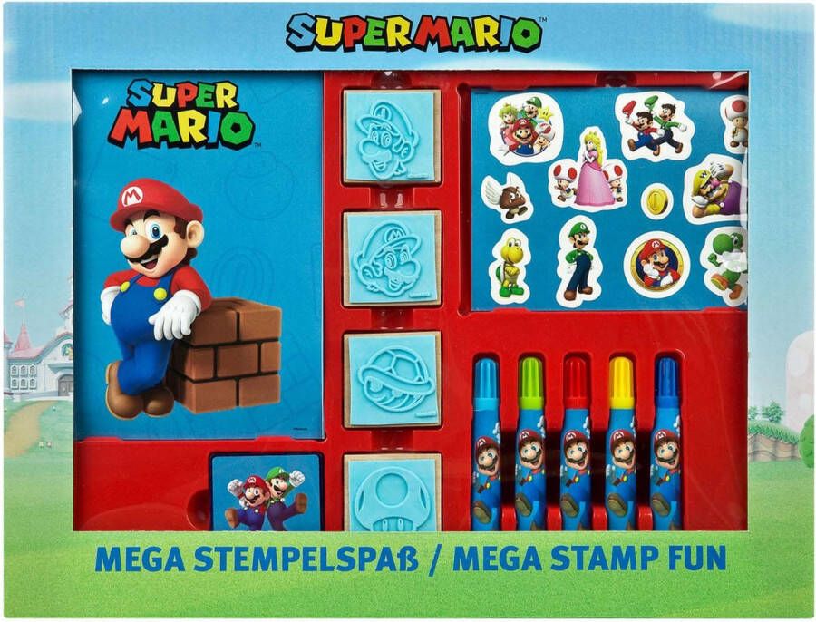 Merkloos Sans marque Super Mario Mega Stempelset