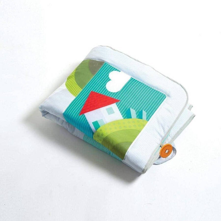 Super Mat Baby Speelkleed XL Zachte Baby Speelmat (150x100 cm) 0+ Maanden 9 Activiteiten Buikliggingspiegel Kiekeboe-activiteit Bijtspeeltje met Grip Meadow Days