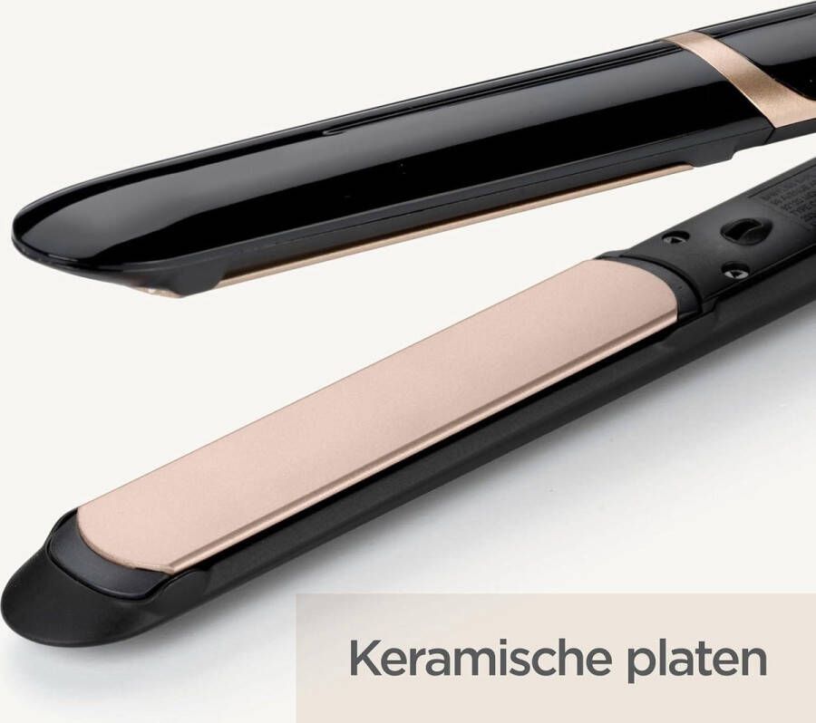Super Smooth 235 Stijltang Titanium-Keramische Platen Glad & Glanzend Haar Ionische Anti-pluis Warmtebescherming 6 Temperatuurinstellingen Mat Inclusief