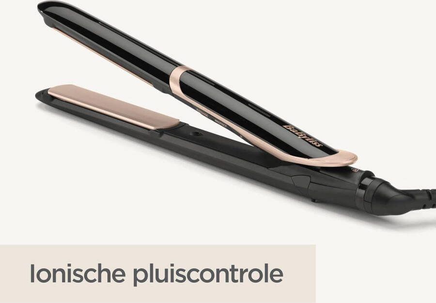 Super Smooth 235 Stijltang Titanium-Keramische Platen voor Glad & Glanzend Haar met Ionische Anti-pluis Technologie Verbeterde Warmtebescherming 6 Temperatuurinstellingen Inclusief Mat