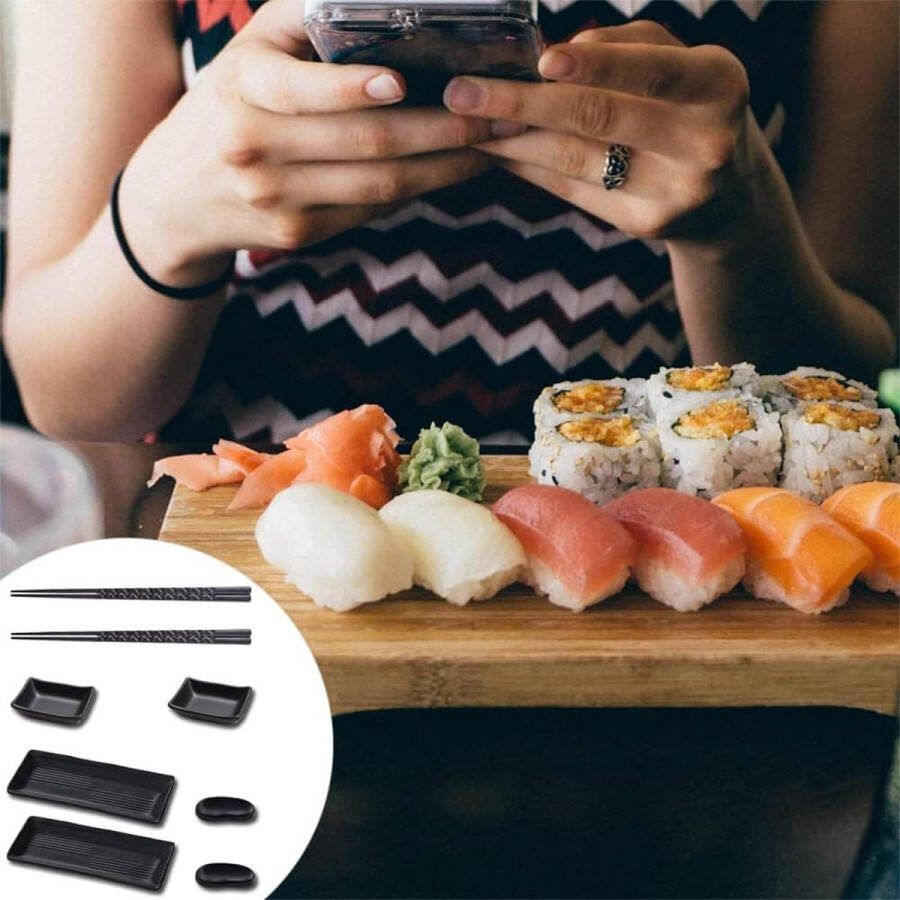 Sushi Gerechten Set Eetstokjes Dienblad Aziatische Gerechten Set