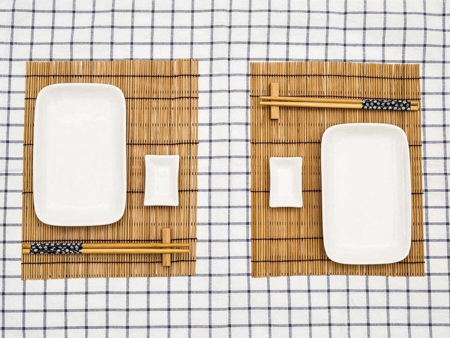 Sushi Gerechten Set Eetstokjes Dienblad Aziatische Gerechten Set