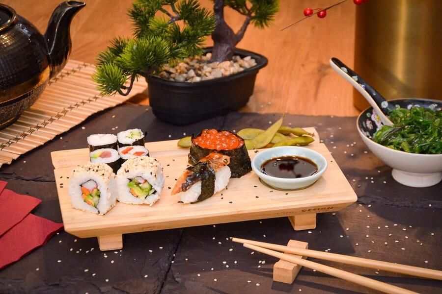 Sushi Gerechten Set Eetstokjes Dienblad Aziatische Gerechten Set