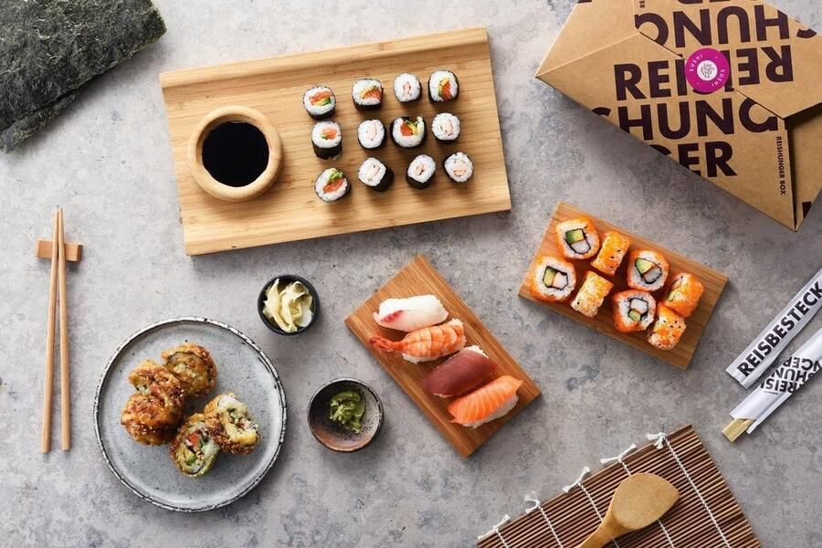 Sushi Gerechten Set Eetstokjes Dienblad Aziatische Gerechten Set