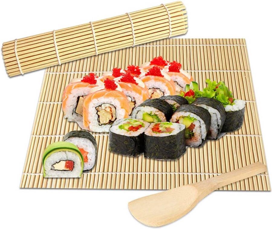 Sushi Mat 6 stuks sushi maker kit sushi bamboe mat sushi rol milieuvriendelijke sushi mat bamboe zelfgemaakte set sushi set beginners sushi starterset sushi maker set voor beginners