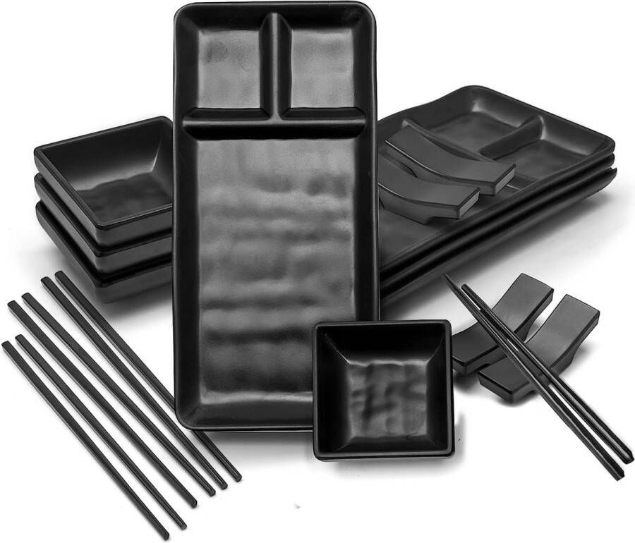 Sushi Servies Set Japans Sushi Servies Sushi set Sushi stokjes Sushi servies 4 persoons Sushi bord Sojasaus Schaaltjes Aziatische serviesset