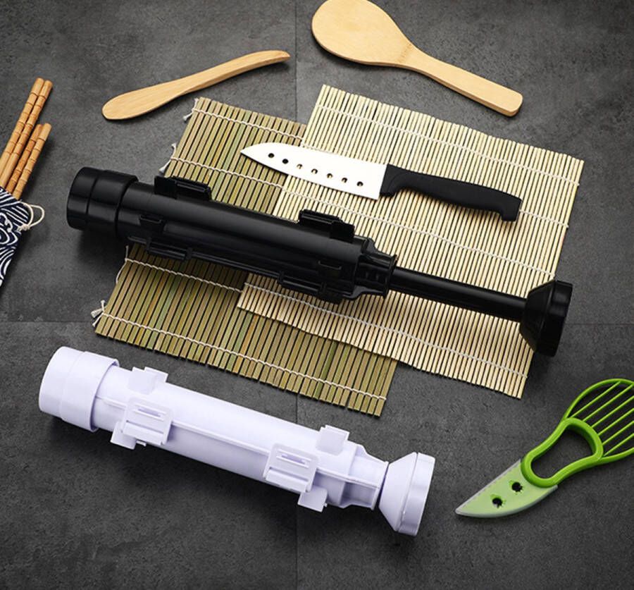 Sushi set Sushi maker Zwart Sushi kit Bazooka Zelf thuis Sushi maken