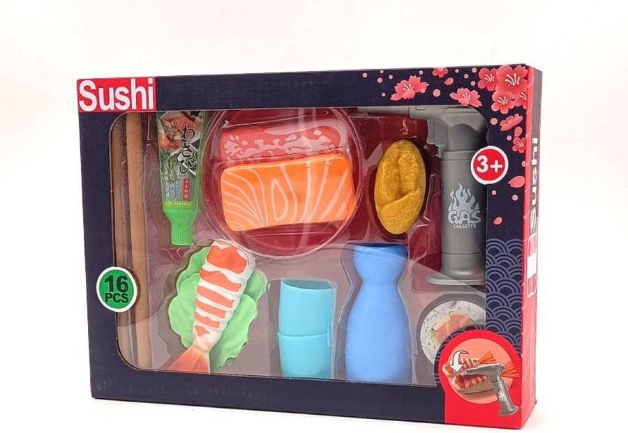 Sushi Speelset 16-delig keukenspeelgoed