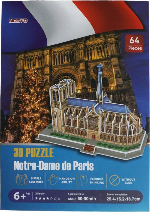 Sustenia 3D Puzzel Notre Dame Parijs 64 Stukjes