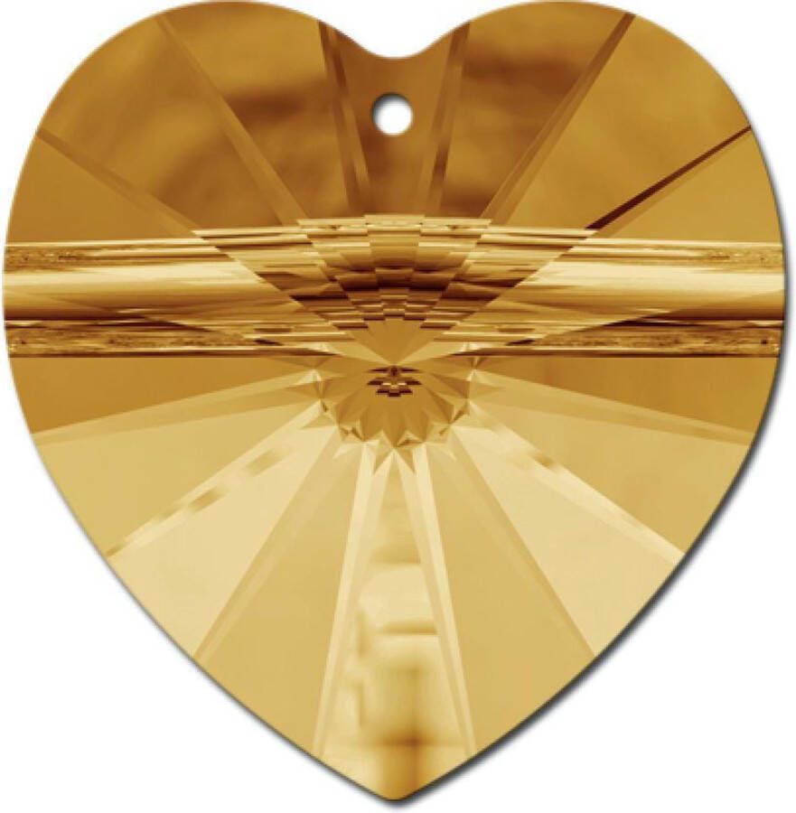 Swarovski hanger hart 6202 golden shadow 14.4x14mm 3 stuks swarovski pendant heart swarovski kralen callance
