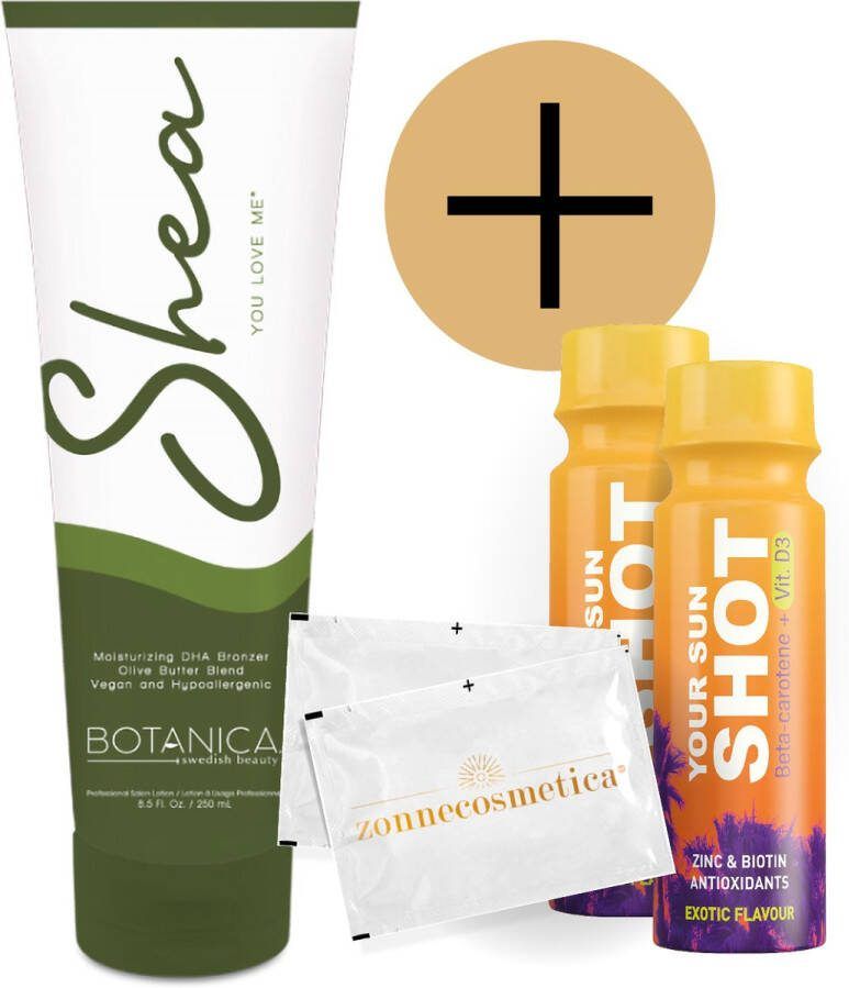 Swedish Beauty Shea You Love Me + DHA Bronzer + 2 Your Sun Shots + 2 Verfrissingsdoekjes