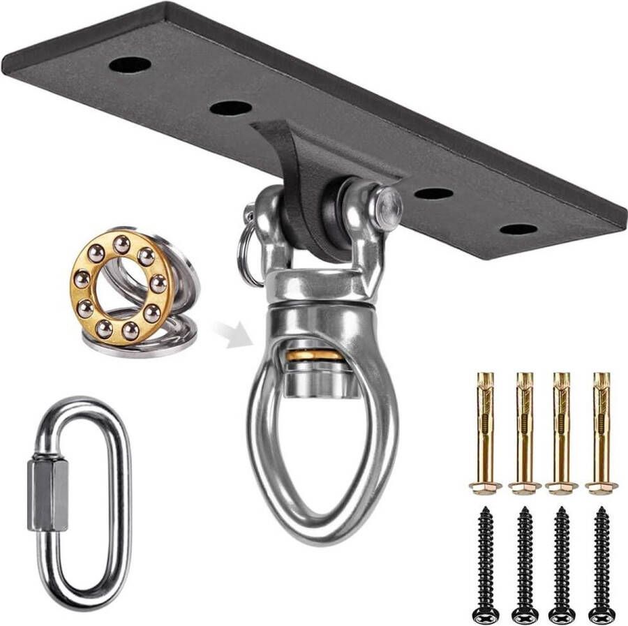 Swing Hanger Accessoire Heavy Duty Swing Set Binnen en Buiten Speeltuin Veranda Schommel Opknoping Kit Hout en Beton Set Karabijnhaak 4 Houtschroeven 4 inkl
