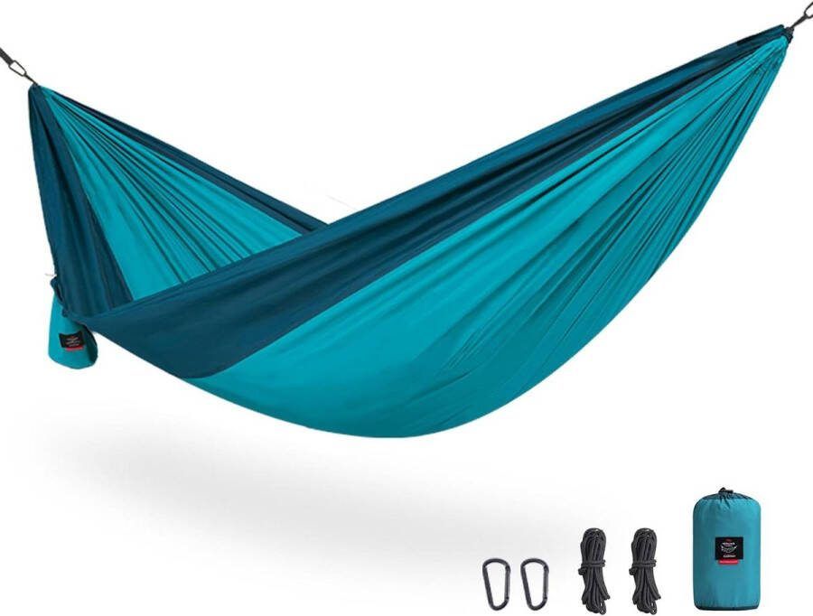 Swing Hangmat voor 1-2 personen Campinghangmat met robuuste draagbare reisboom Schommels tot 180 kg draagkracht voor outdoor trekking en reizen hangmat 2 person