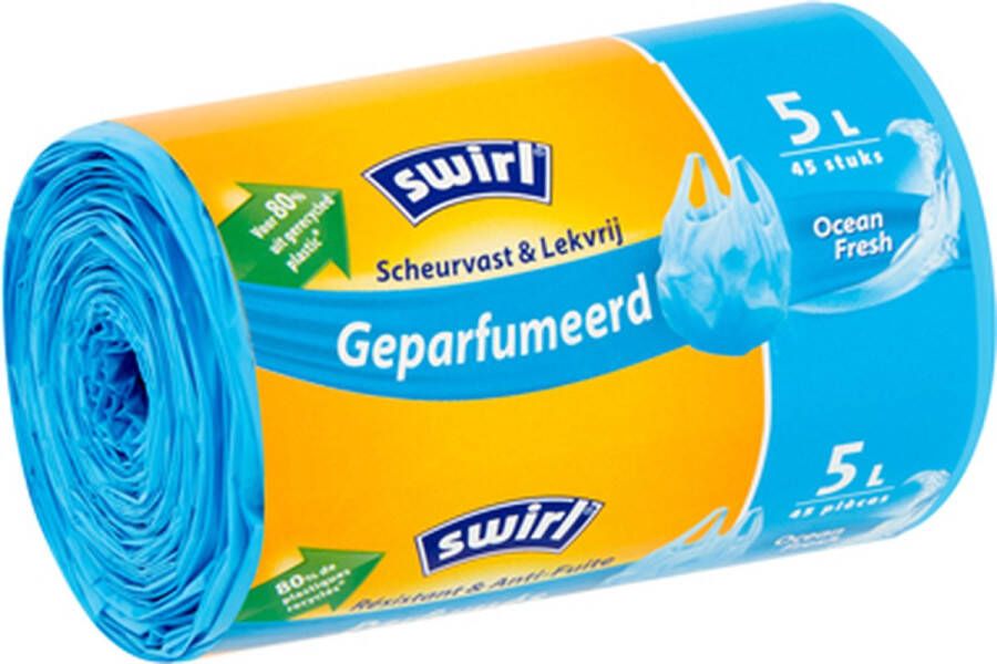 Swirl Geparfumeerde Pedaalemmerzakken Ocean Fresh 5 L 45 Stuks