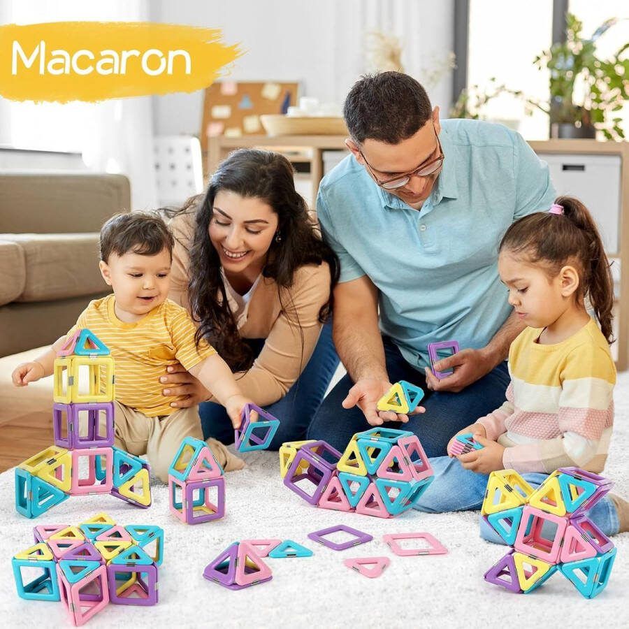SZAGOK Magnetische bouwstenen spelletjes vanaf 3 tot 4 jaar 42 delen cadeaus voor meisjes magneten kinderen meisjes cadeaus vanaf 3 4 5 6 7 jaar speelgoed meisjes vanaf 6 jaar jongens