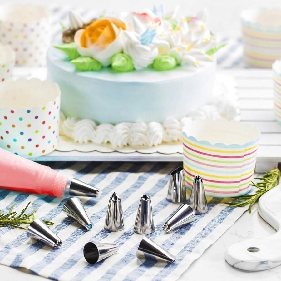 Taartaccessoires taartdecoratieset 26 spuitzakken