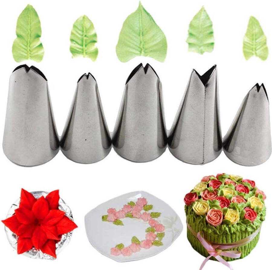 Taartdecoratietips roestvrij stalen spuitmonden voor taartdecoratie fondantgereedschap voor gebak fondant gereedschap (gemengd)